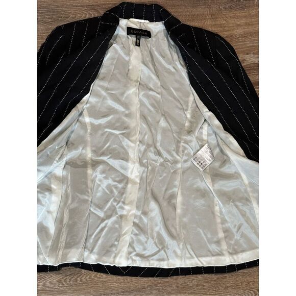 Escada vintage pinstripe double breasted blazer jacket 36 Small 6/8 - Picture 7 of 15